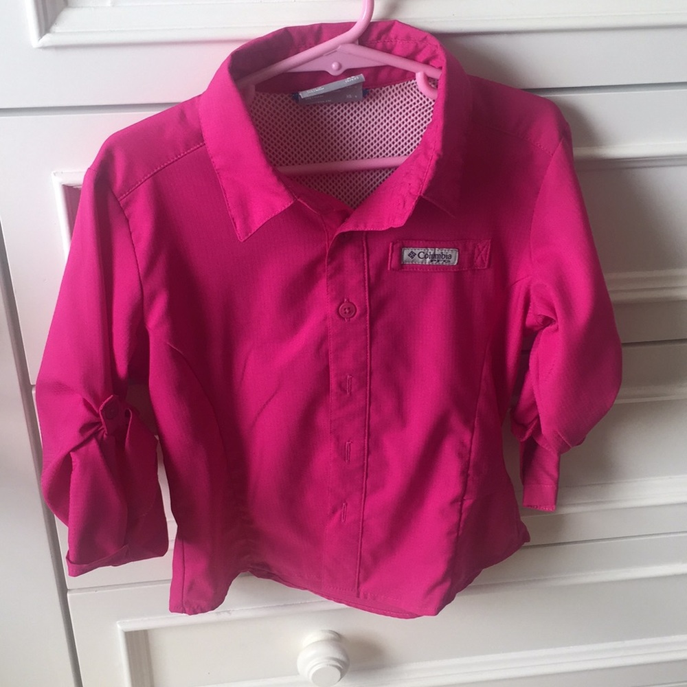 Columbia Girls fishing shirt Size XS Pink